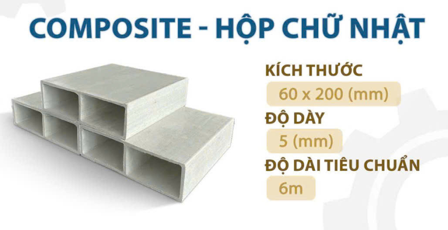 Hộp Nhựa Composite 60x200x5ly